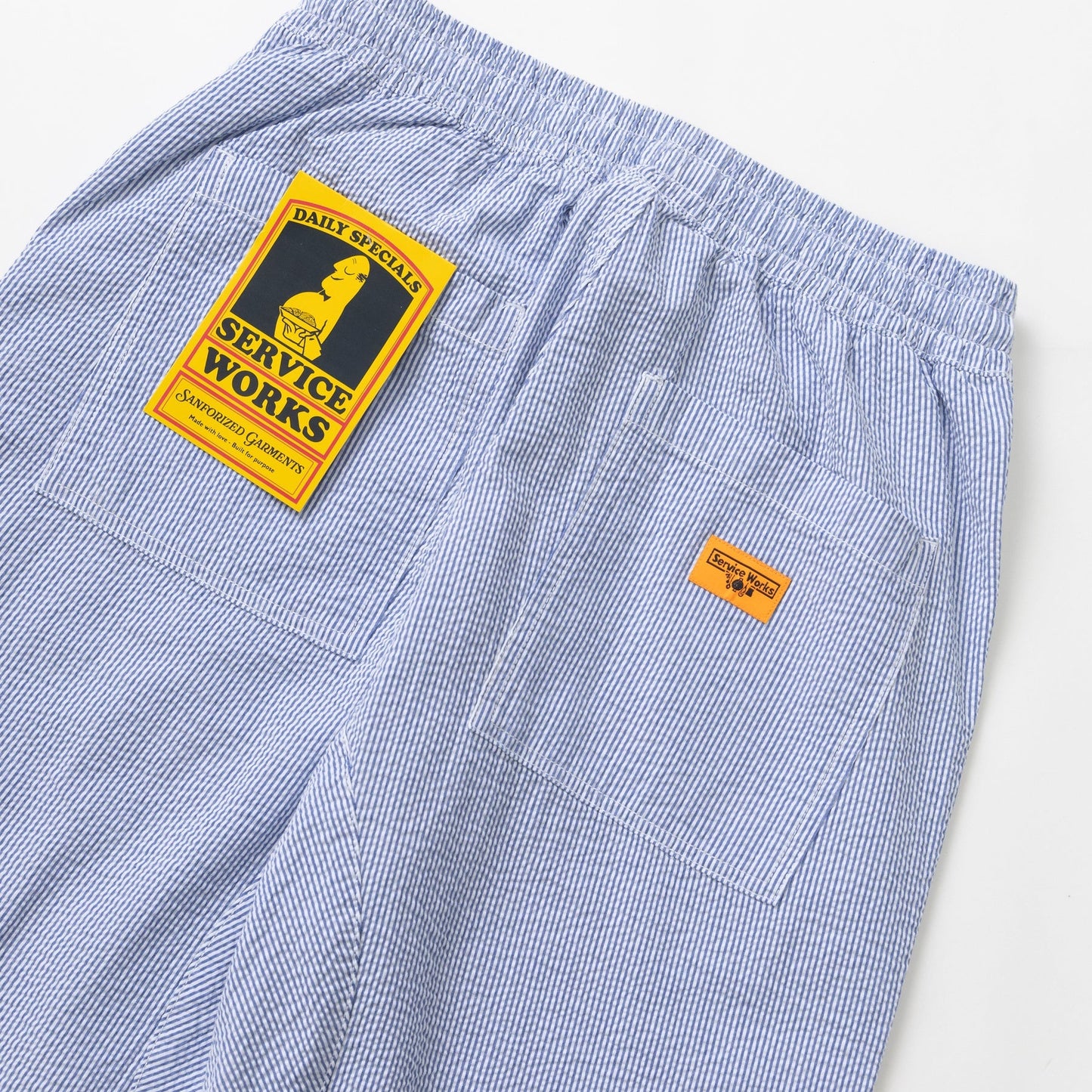 Service Works Seersucker Chef Pants Navy Stripe