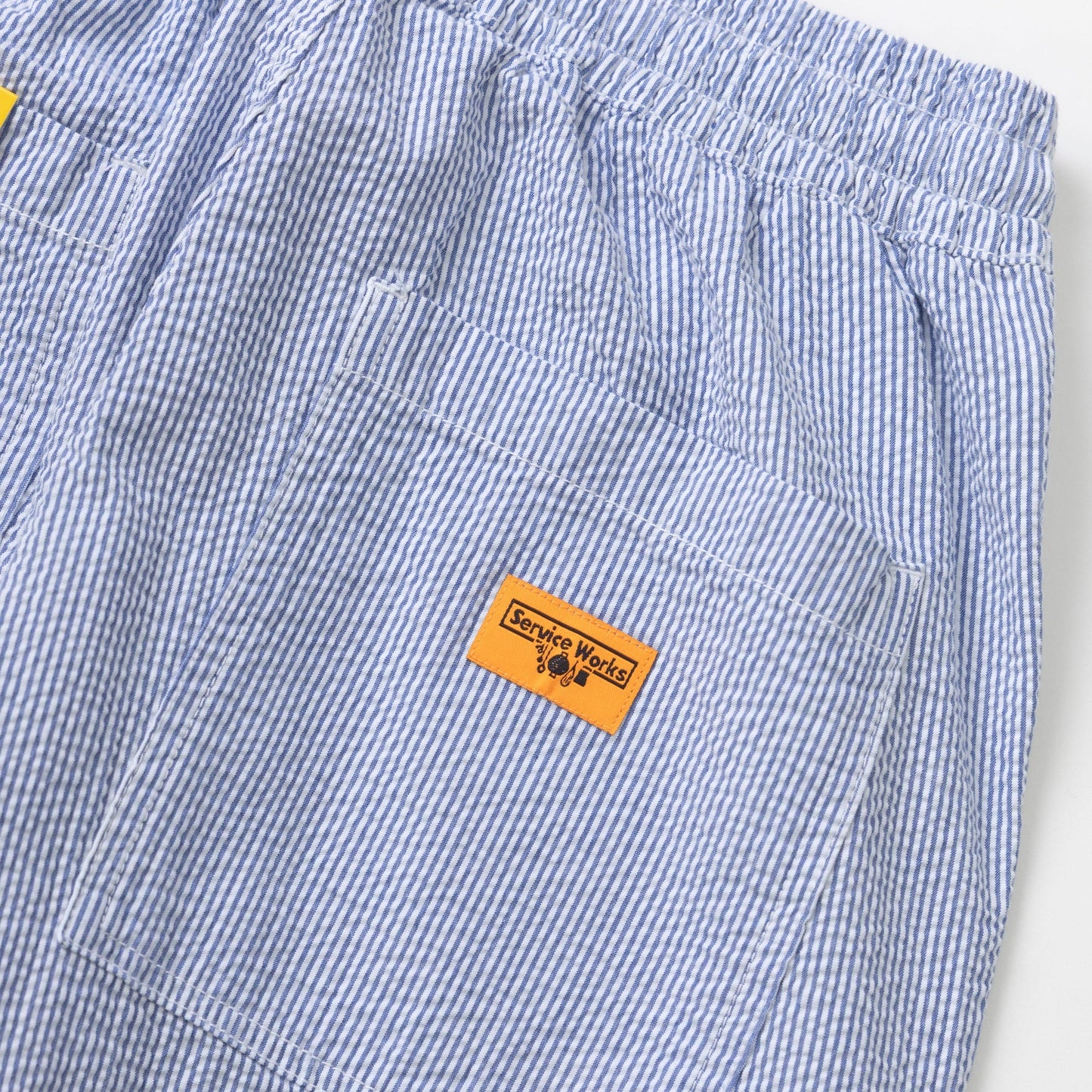 Service Works Seersucker Chef Pants Navy Stripe