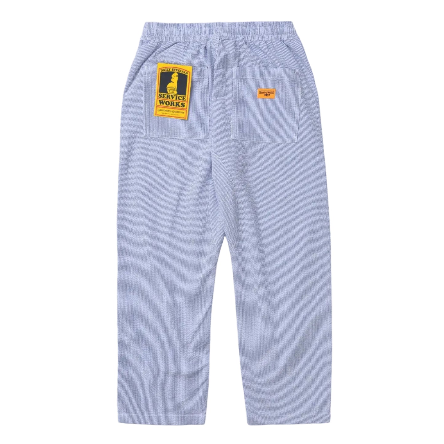 Service Works Seersucker Chef Pants Navy Stripe