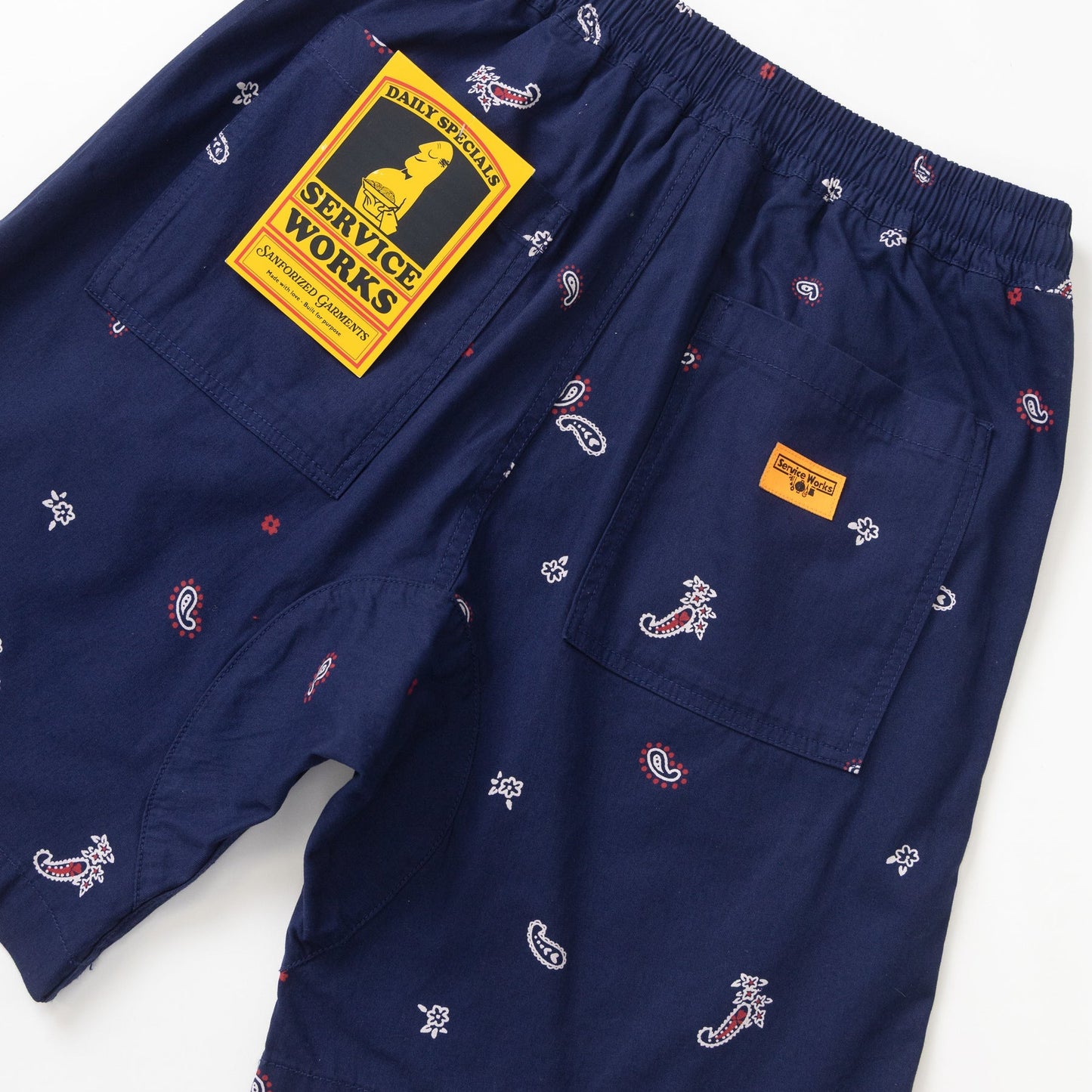 Service Works Paisley Chef Shorts Royal