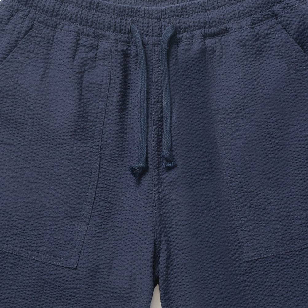 Service Works Seersucker Chef Shorts Dark Navy