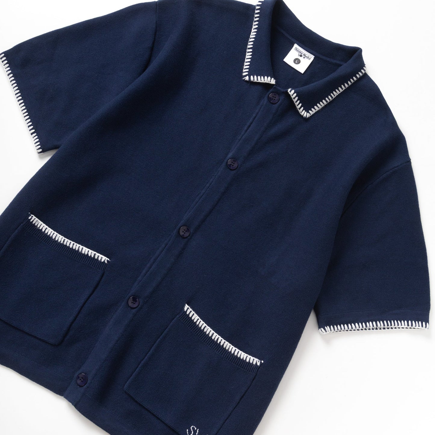 Service Works Blanket Stitch Knit Navy