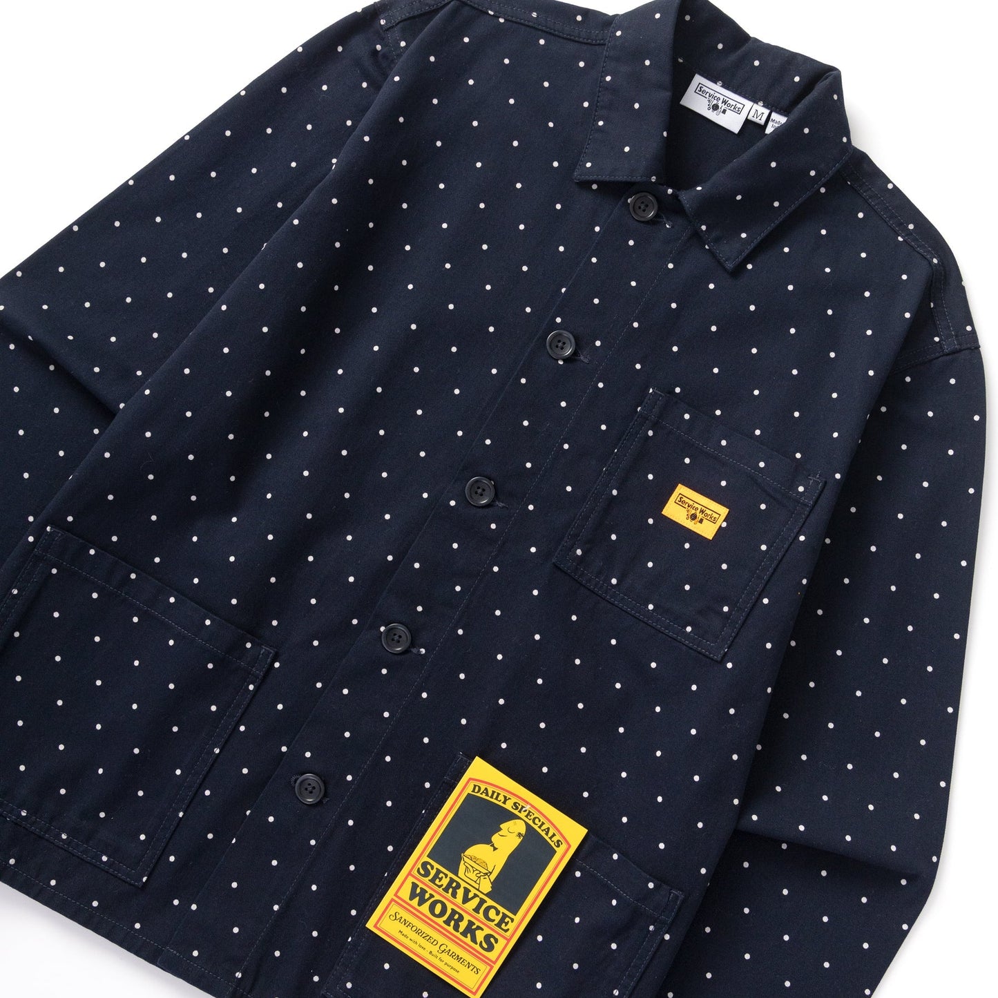 Service Works Polka Dot Chore Shirt Navy