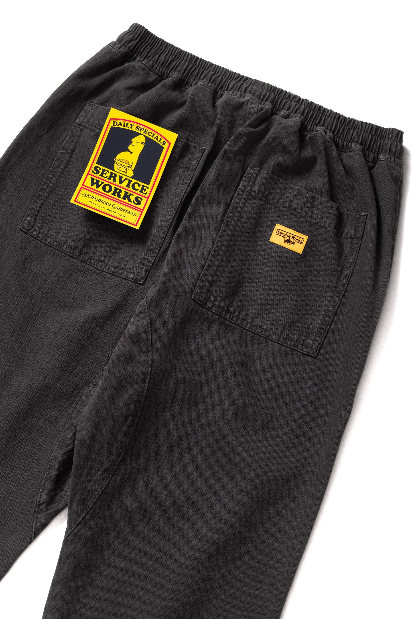 Service Works Pigment Herringbone Chef Pants Black