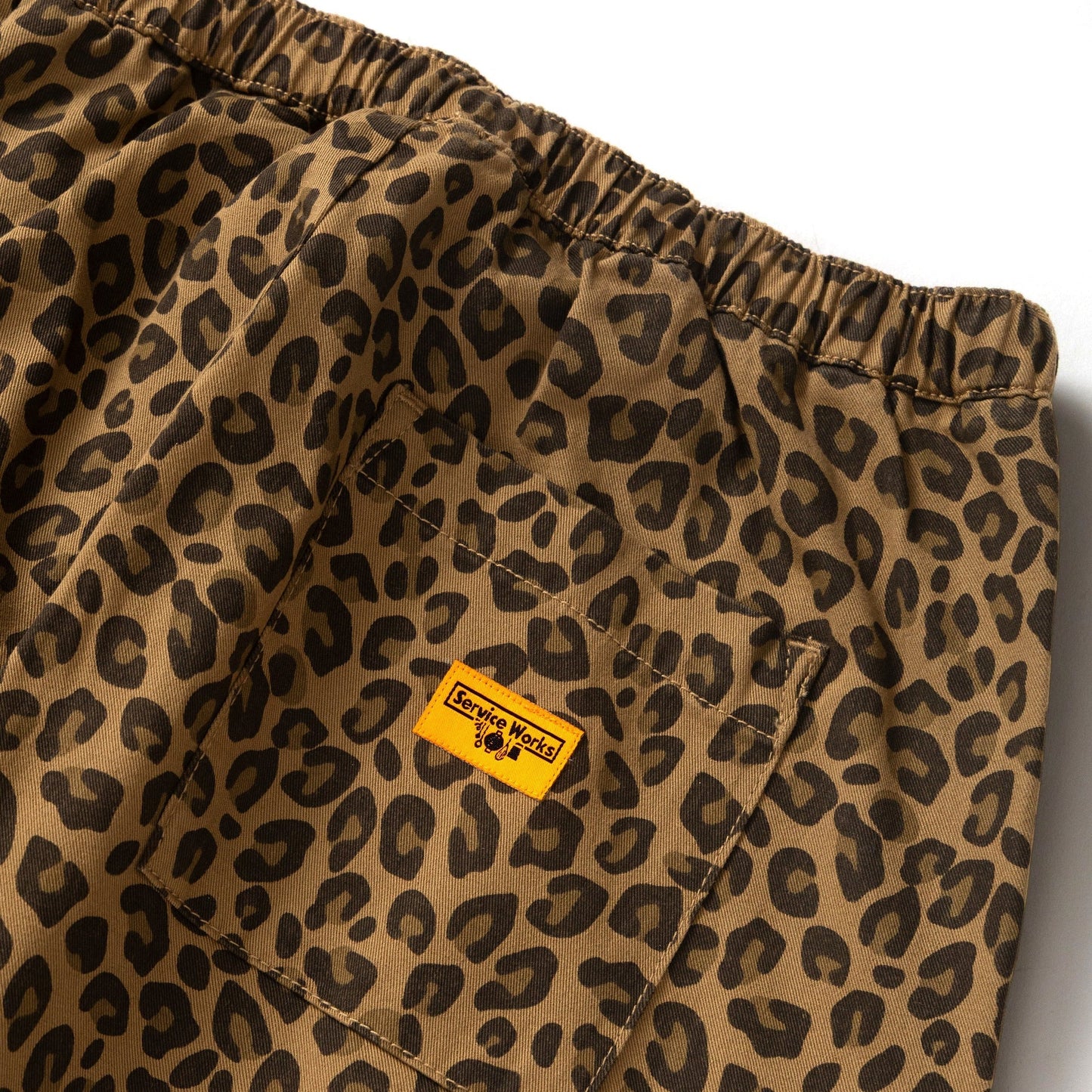 Service Works Patterned Easy Chef Pants Brown Leopard