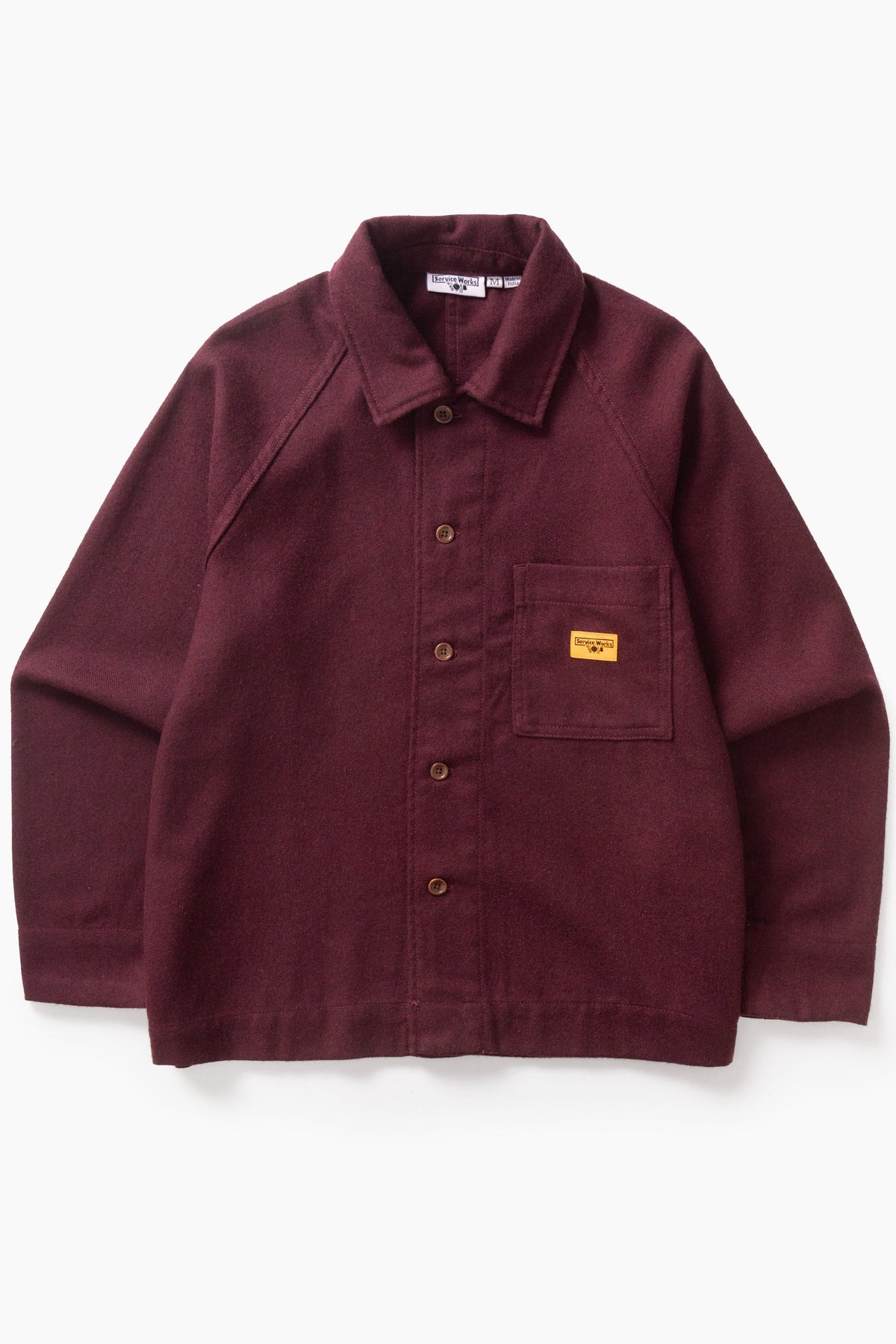 Service Works Flannel FOH Overshirt Burgundy