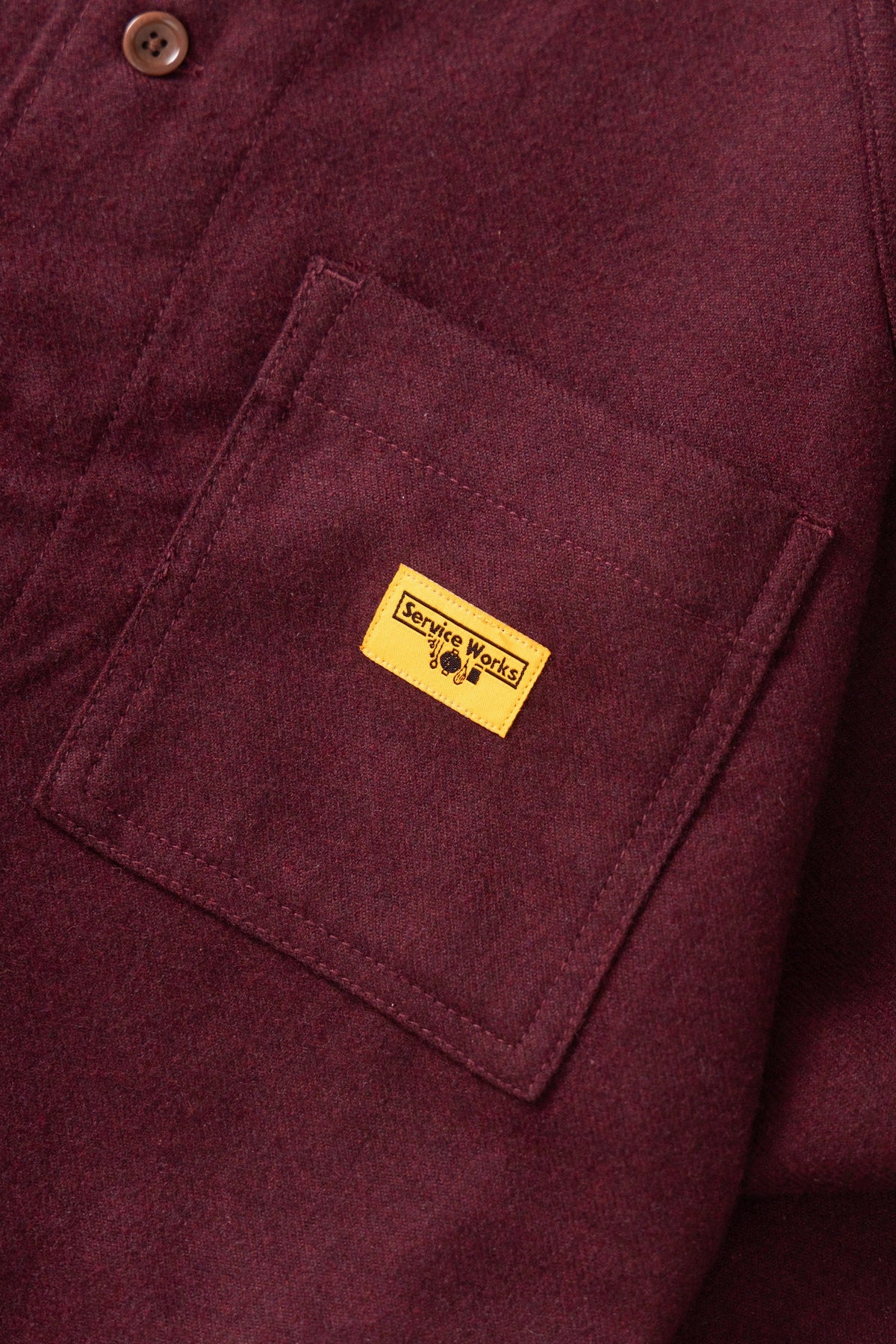 Service Works Flannel FOH Overshirt Burgundy