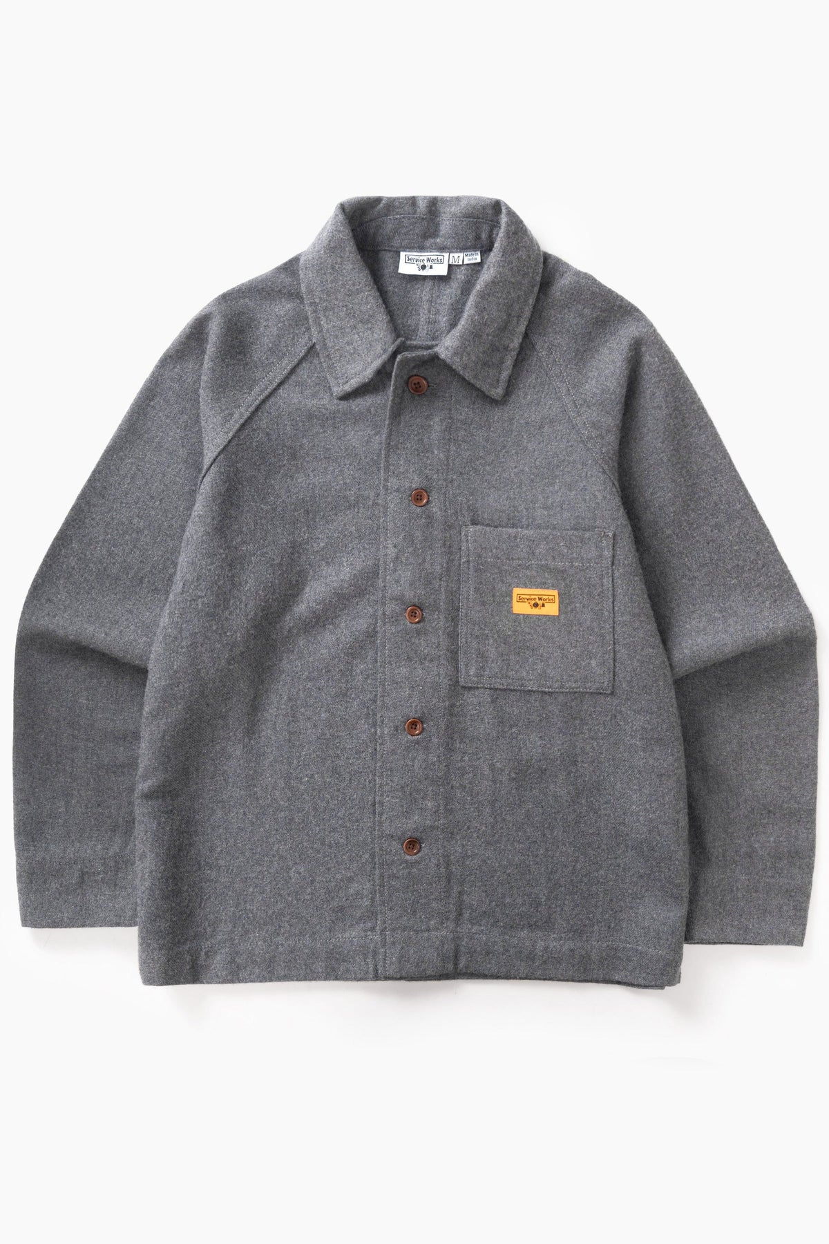 Service Works Flannel FOH Overshirt Charcoal