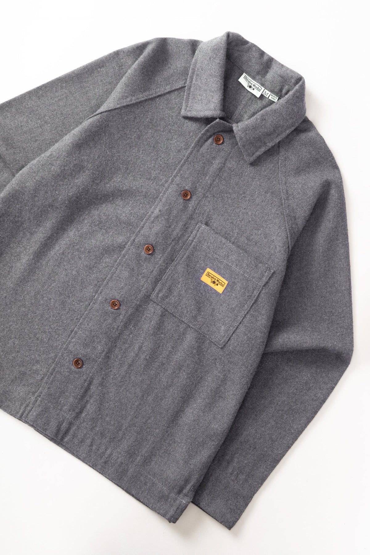 Service Works Flannel FOH Overshirt Charcoal