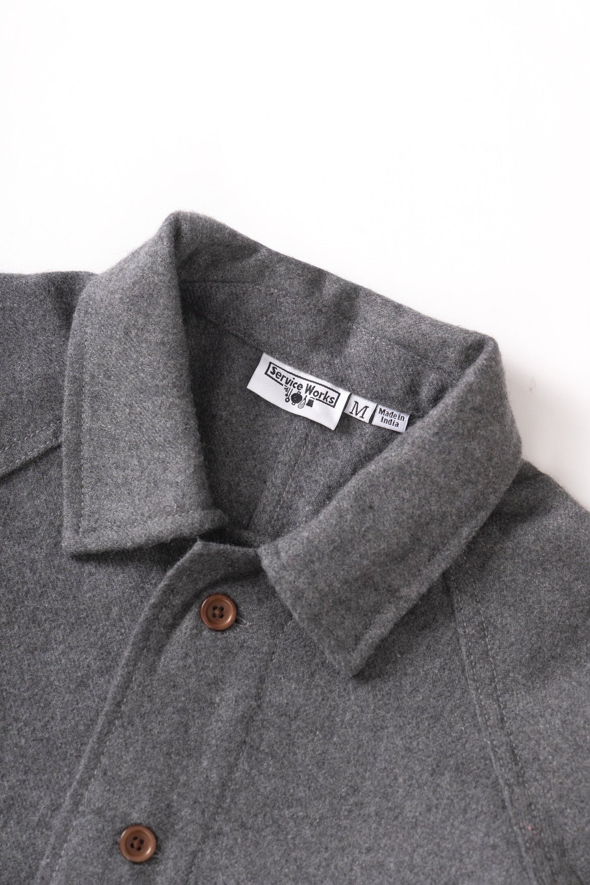Service Works Flannel FOH Overshirt Charcoal