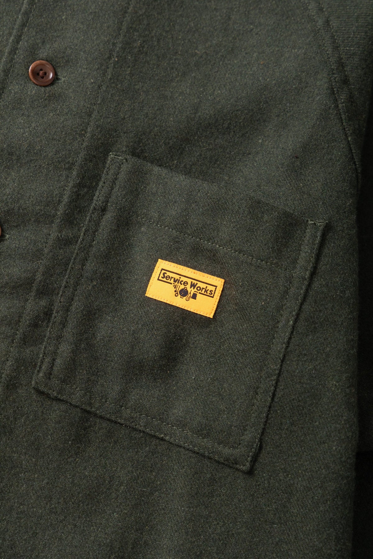 Service Works Flannel FOH Overshirt Forest