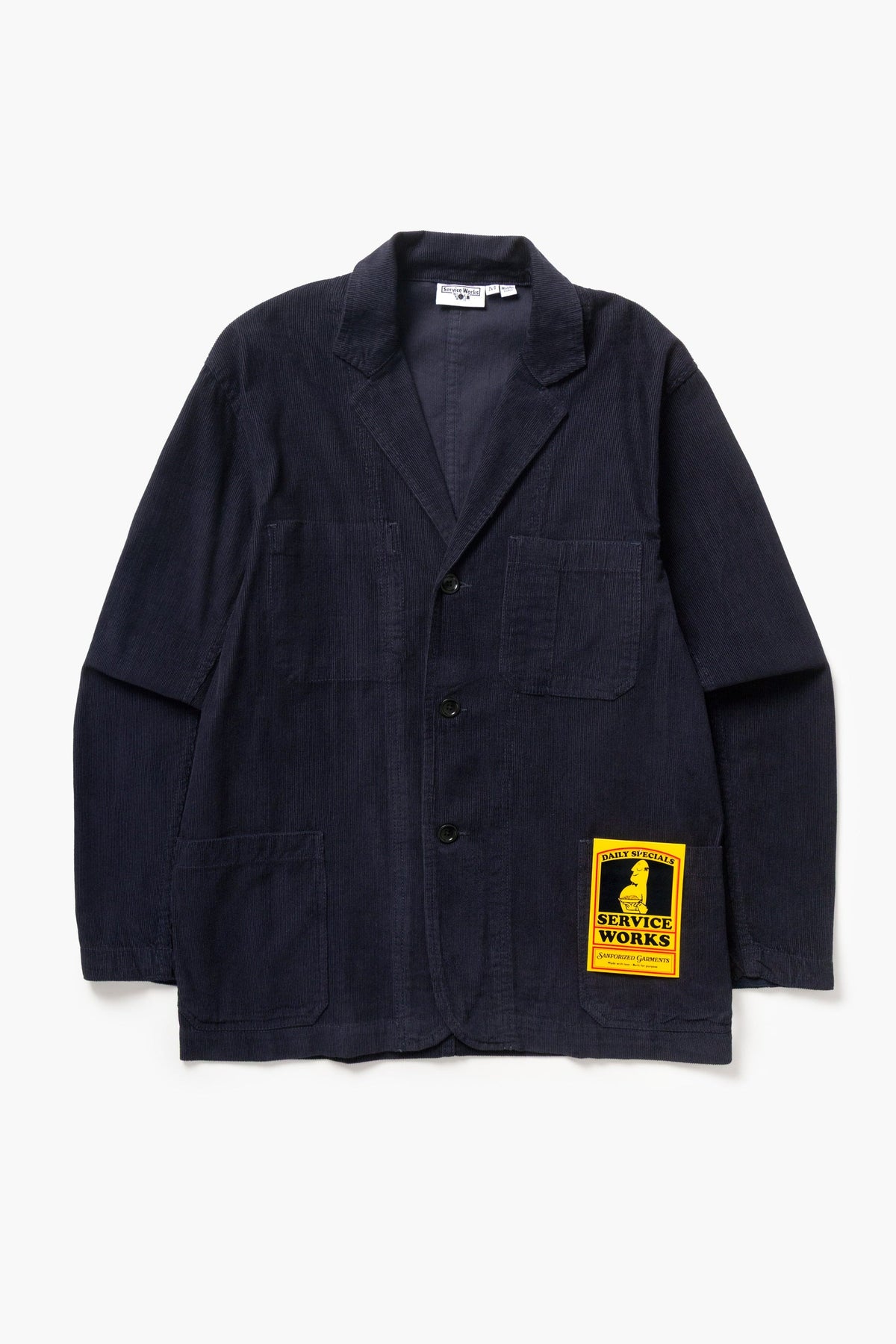 Service Works Fine Cord Server Suit Jacket Dark Navy