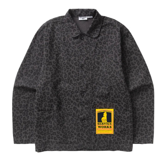 Service Works Patterned Easy Chef Shirt Black Leopard