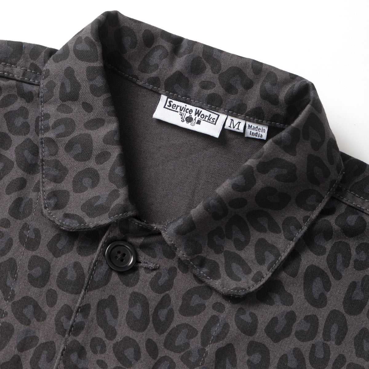 Service Works Patterned Easy Chef Shirt Black Leopard