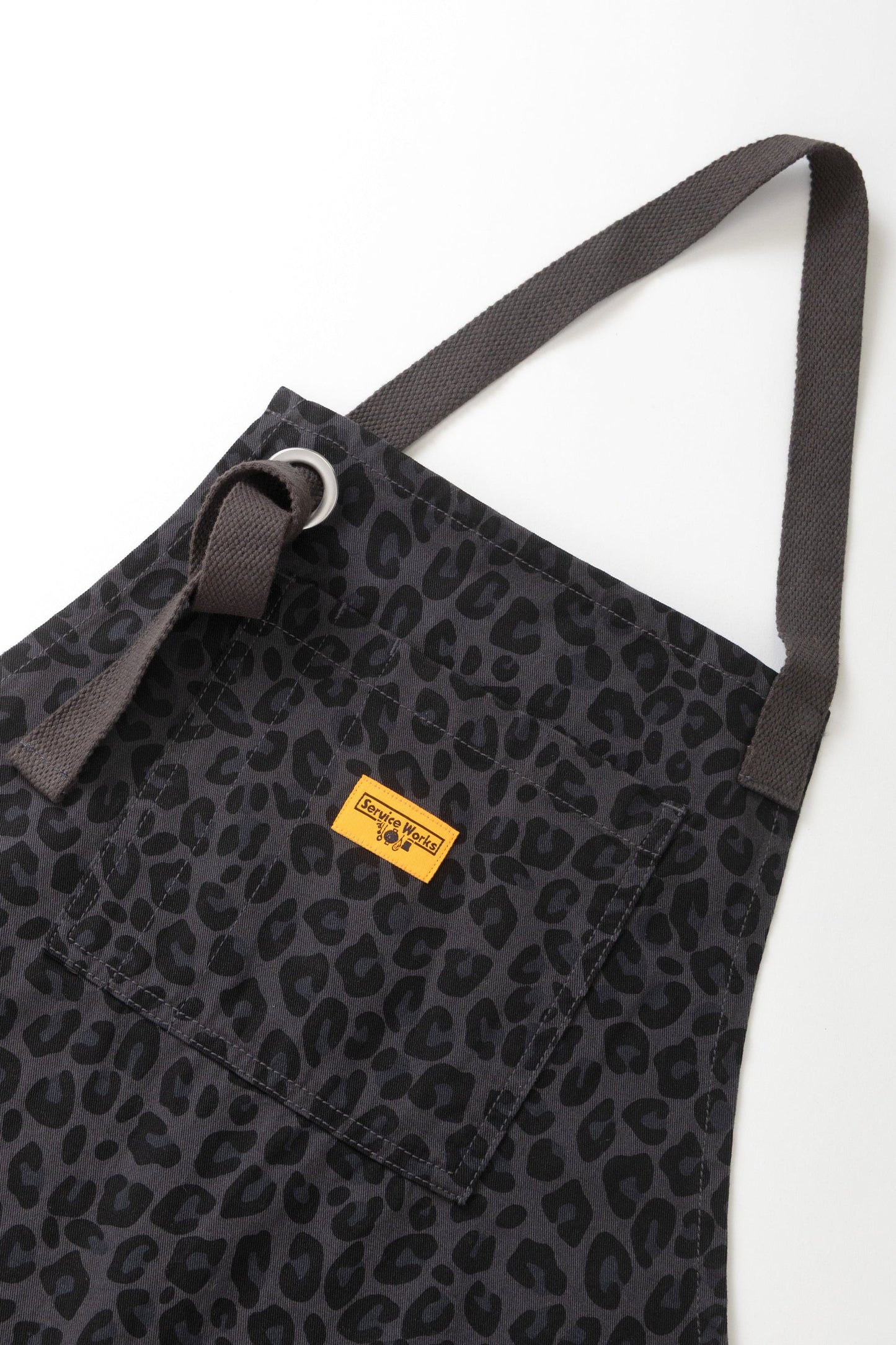 Service Works Patterned Apron Black Leopard