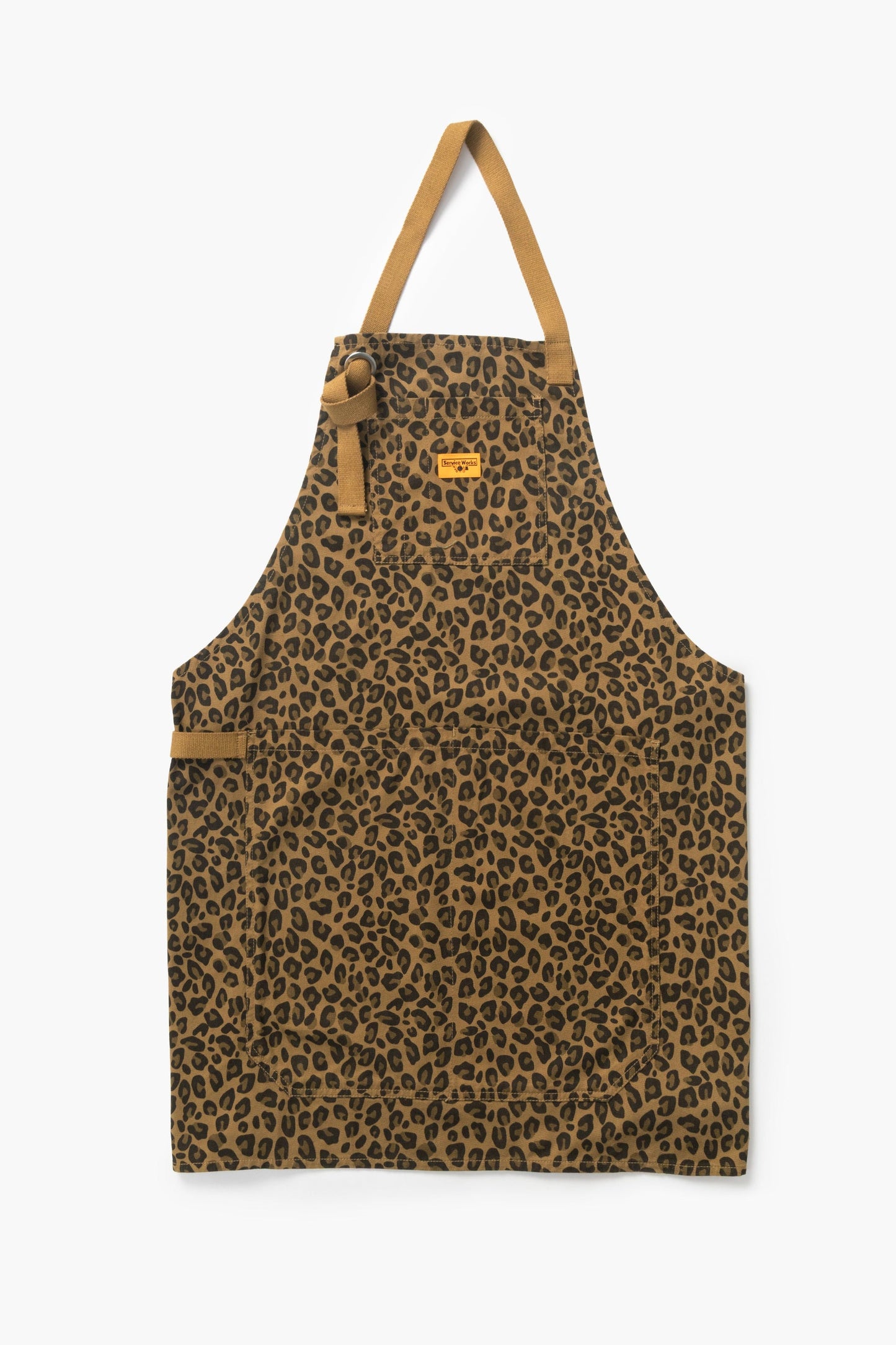 Service Works Patterned Apron Brown Leopard