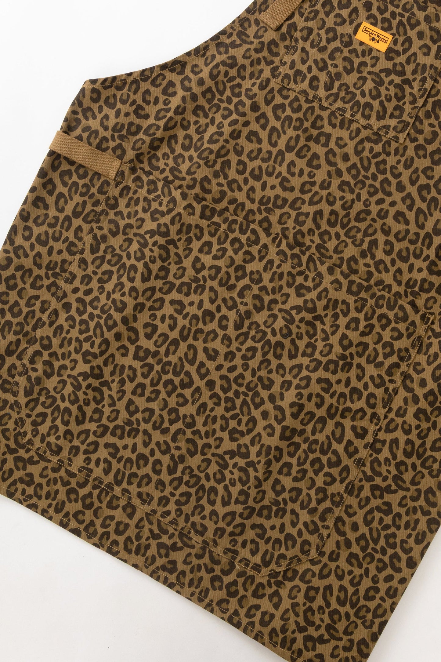 Service Works Patterned Apron Brown Leopard