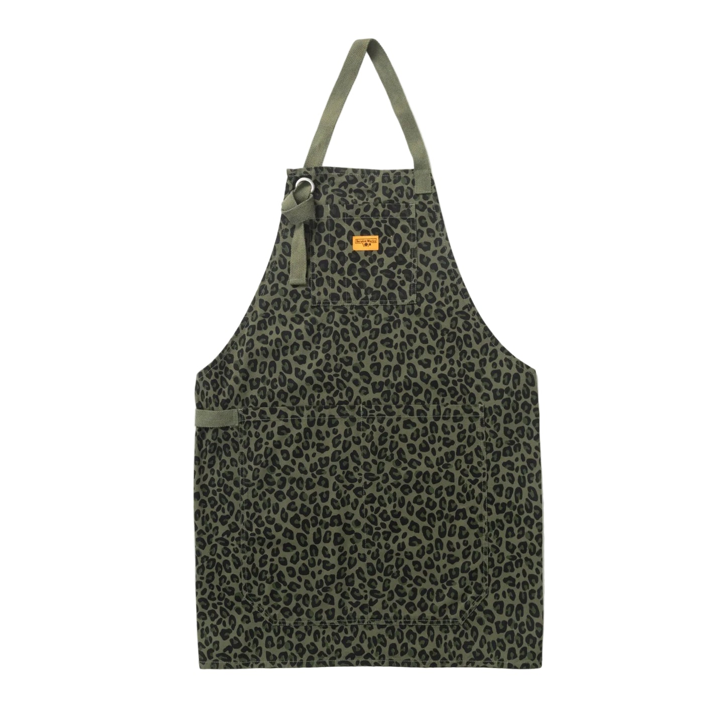 Service Works Patterned Apron Green Leopard