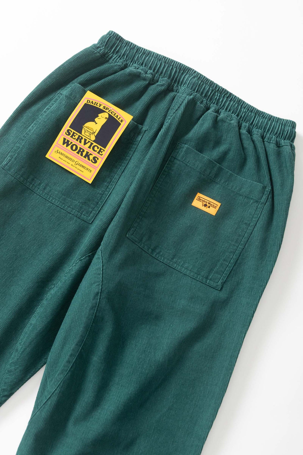Service Works Fine Cord Chef Pants Green