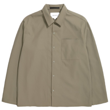 Norse Projects Carsten Solotex Twill Shirt Sediment Green