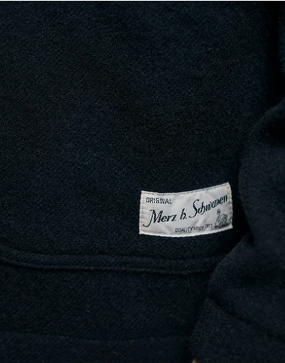 Merz b. Schwanen Wool Worker's Jacket 05 Deep Black