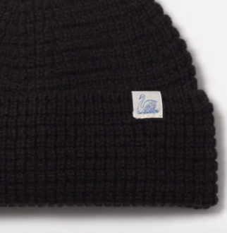 Merz b. Schwanen 06 Waffle Beanie Deep Black