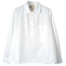 Load image into Gallery viewer, MHL W&#39; Big Pocket Swing Compact Cotton Poplin White
