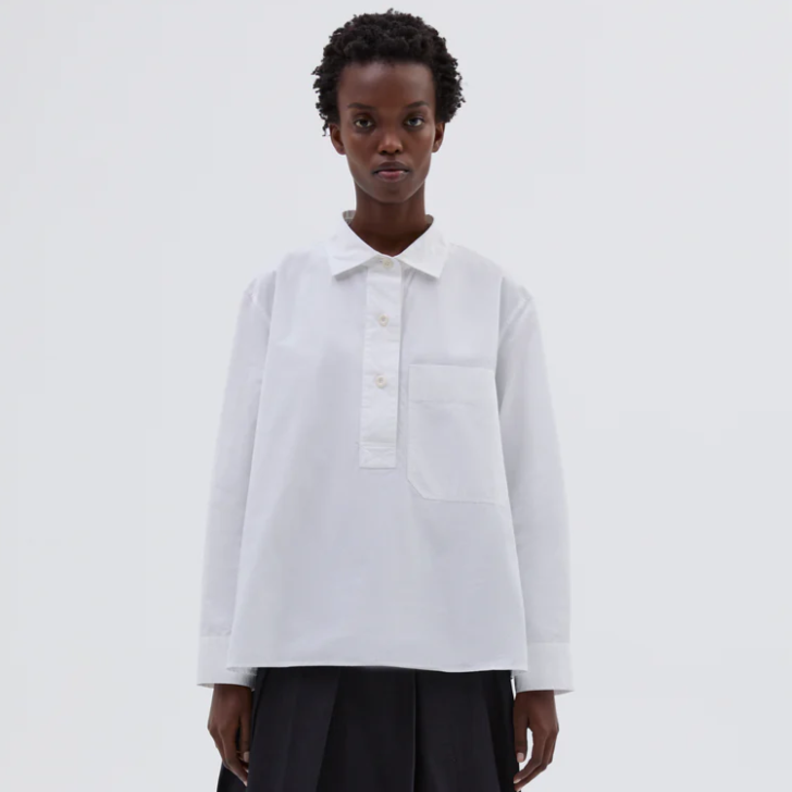 MHL W' Big Pocket Swing Compact Cotton Poplin White