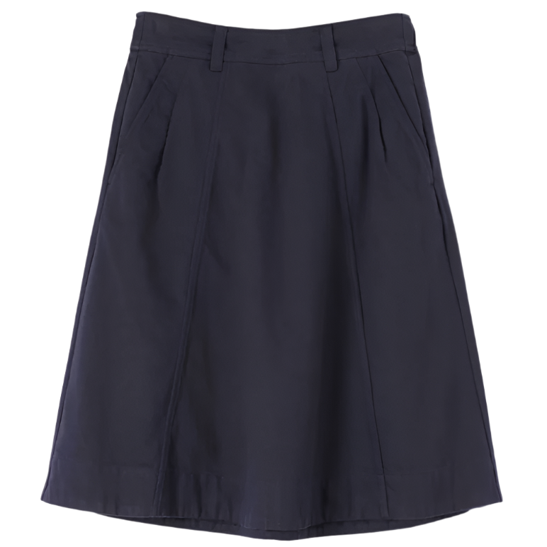 MHL W' Panelled Scout Skirt Worn Cotton Drill Ink