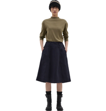 Load image into Gallery viewer, MHL W&#39; Panelled Scout Skirt Worn Cotton Drill Ink
