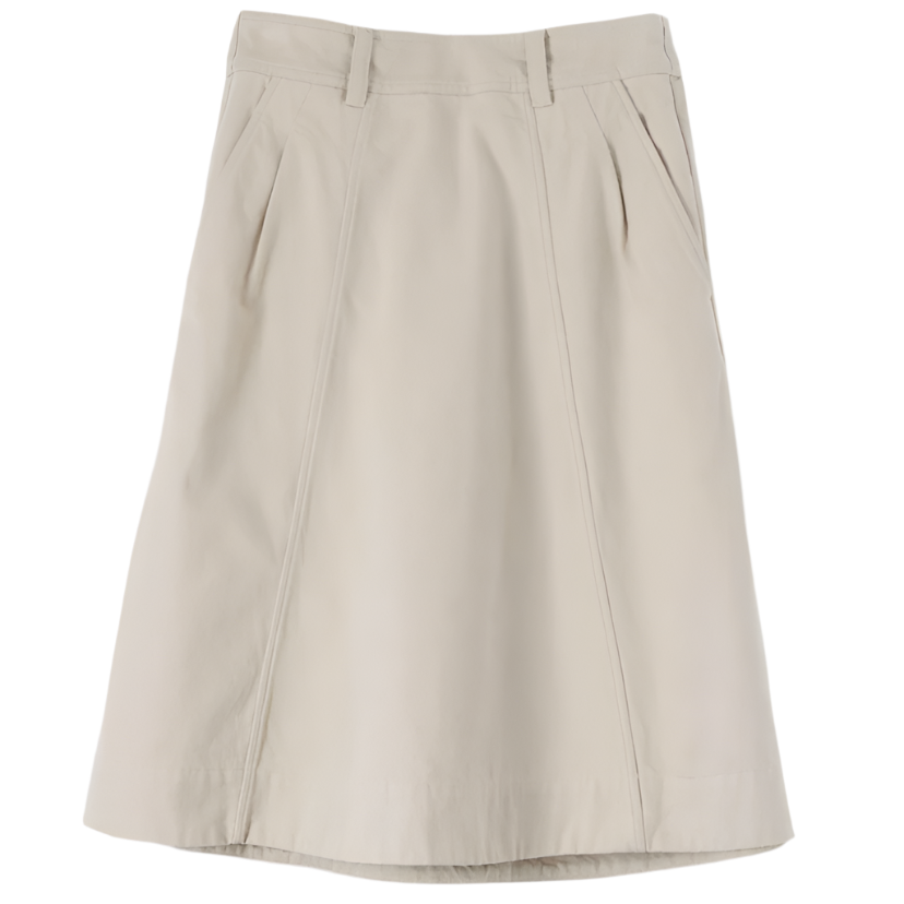 MHL W' Panelled Scout Skirt Worn Cotton Drill Putty