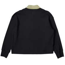 Load image into Gallery viewer, MHL W&#39; Zip Polo Dry Cotton Rib Black
