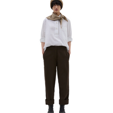 Load image into Gallery viewer, MHL W&#39; Naval Trouser Dry Cotton Gabardine Ebony
