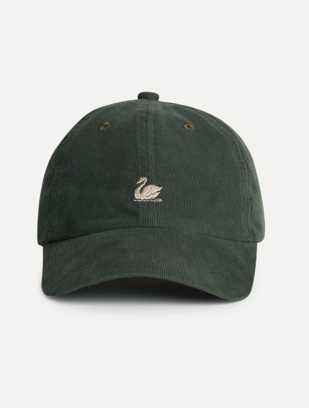 Merz b. Schwanen Swan Logo Cotton Corduroy Cap Forest