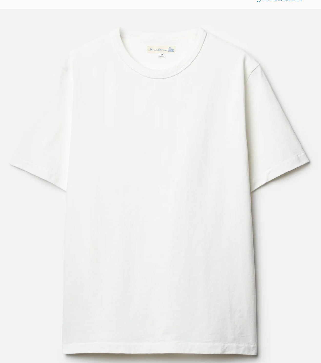 Merz b. Schwanen Tee02 Classic Cotton Jersey T-Shirt White