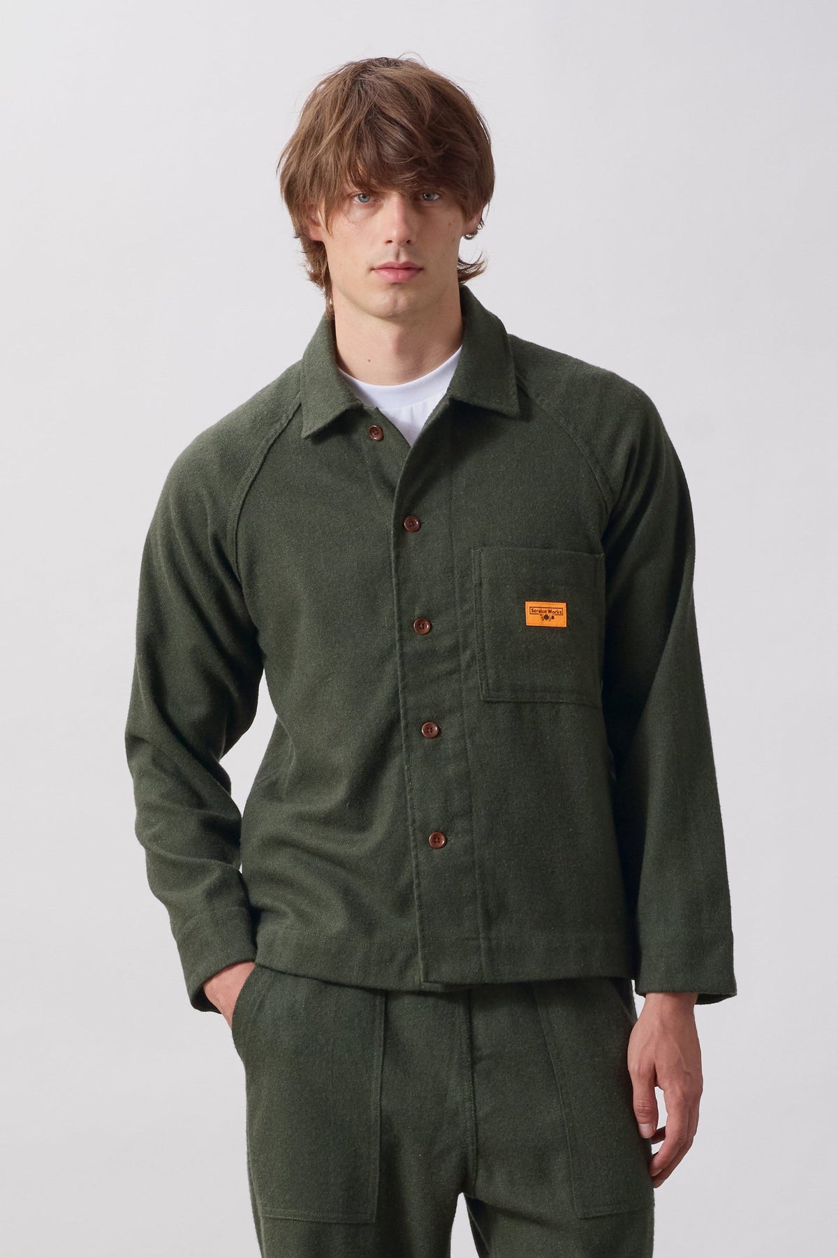 Service Works Flannel FOH Overshirt Forest