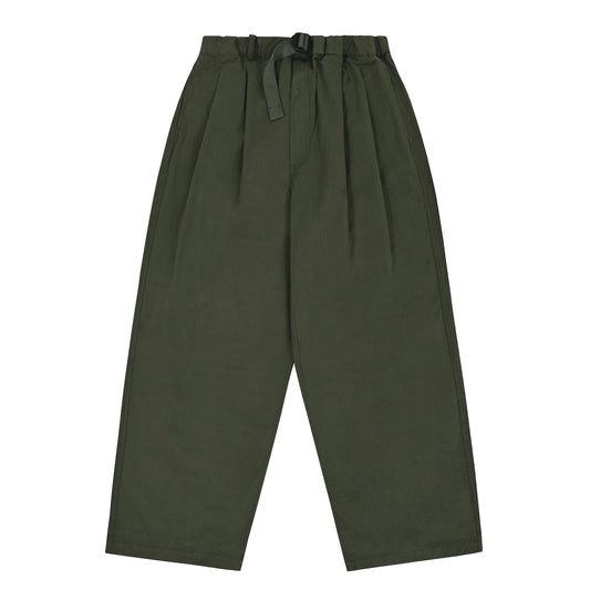 Kappy Design Two Tuck Wide Pants Khaki