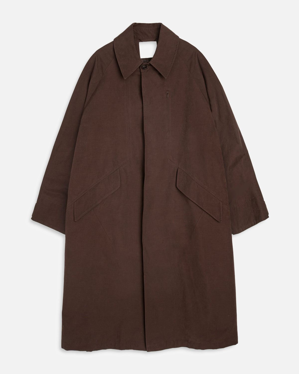 YMC Unisex Tyrell Trench Coat Brown