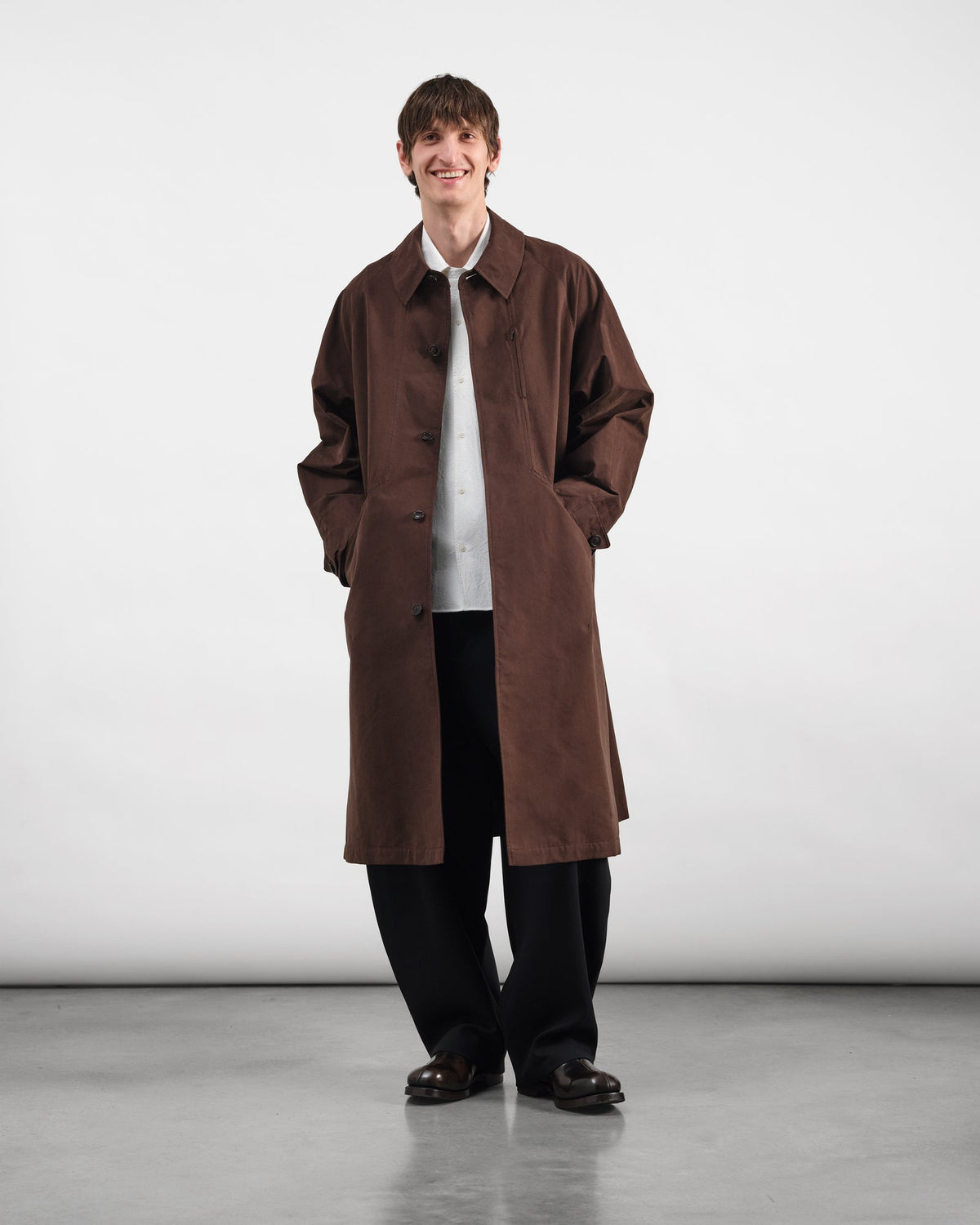 YMC Unisex Tyrell Trench Coat Brown