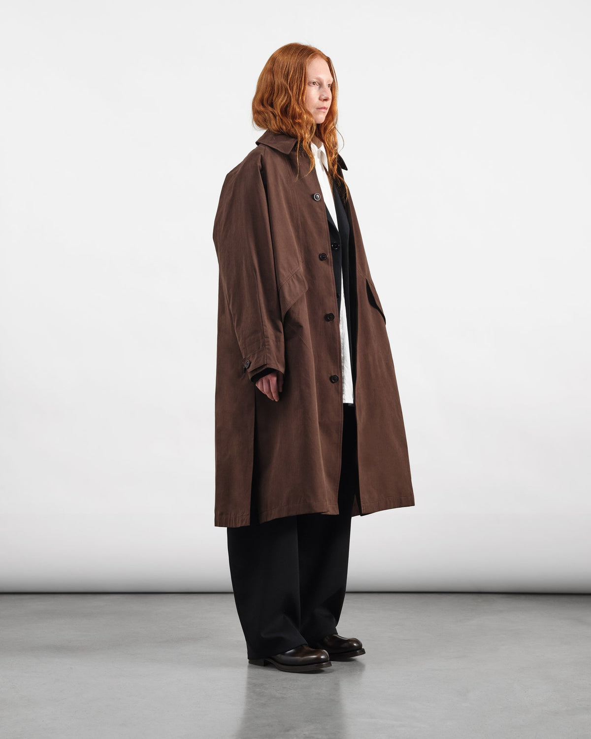 YMC Unisex Tyrell Trench Coat Brown