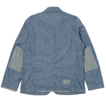 Load image into Gallery viewer, Universal Works Chambray / Hickory Patched Bakers Jacket Indigo
