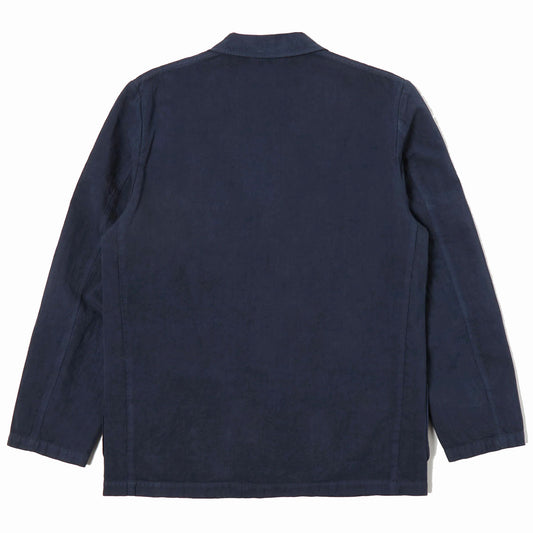 Universal Works Linen Slub Weave Three Button Jacket Navy