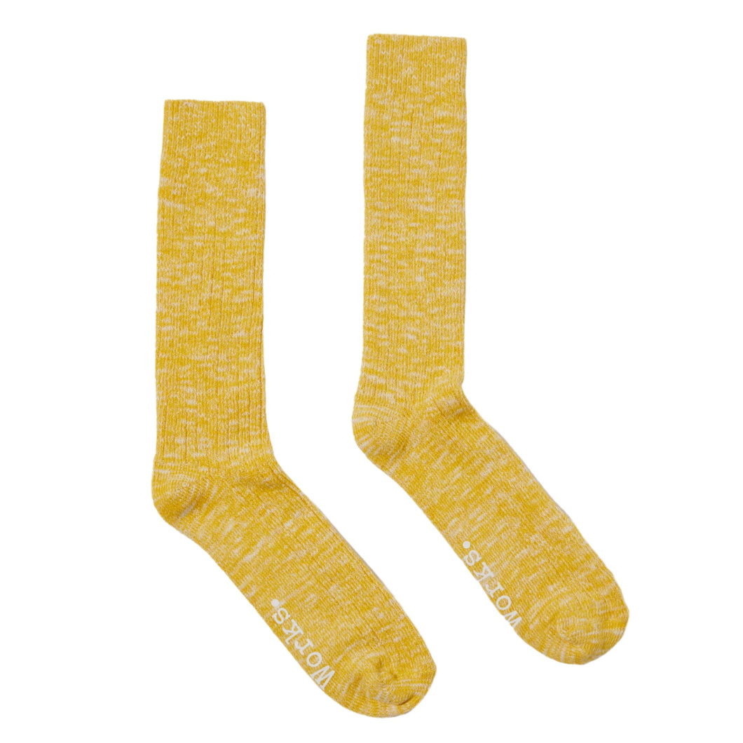 Universal Works Slub Sock Slub Knit Yellow