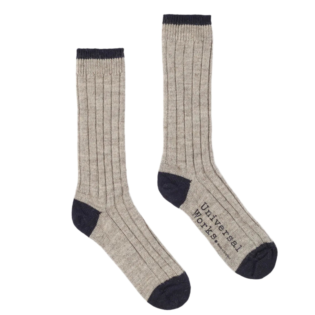 Universal Works Wool Hike Sock Stone