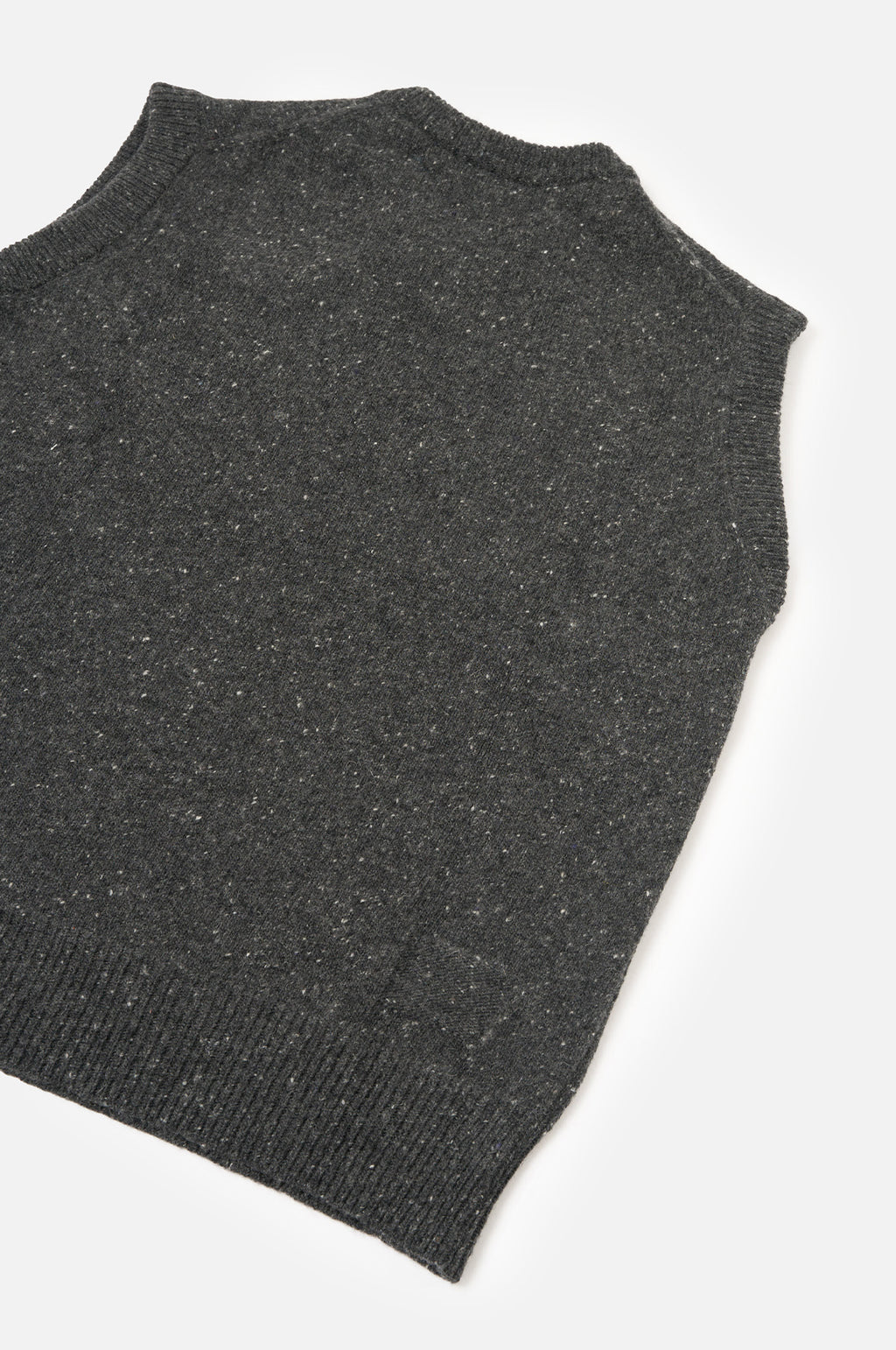 Universal Works Wool Fleck Sweater Vest Black