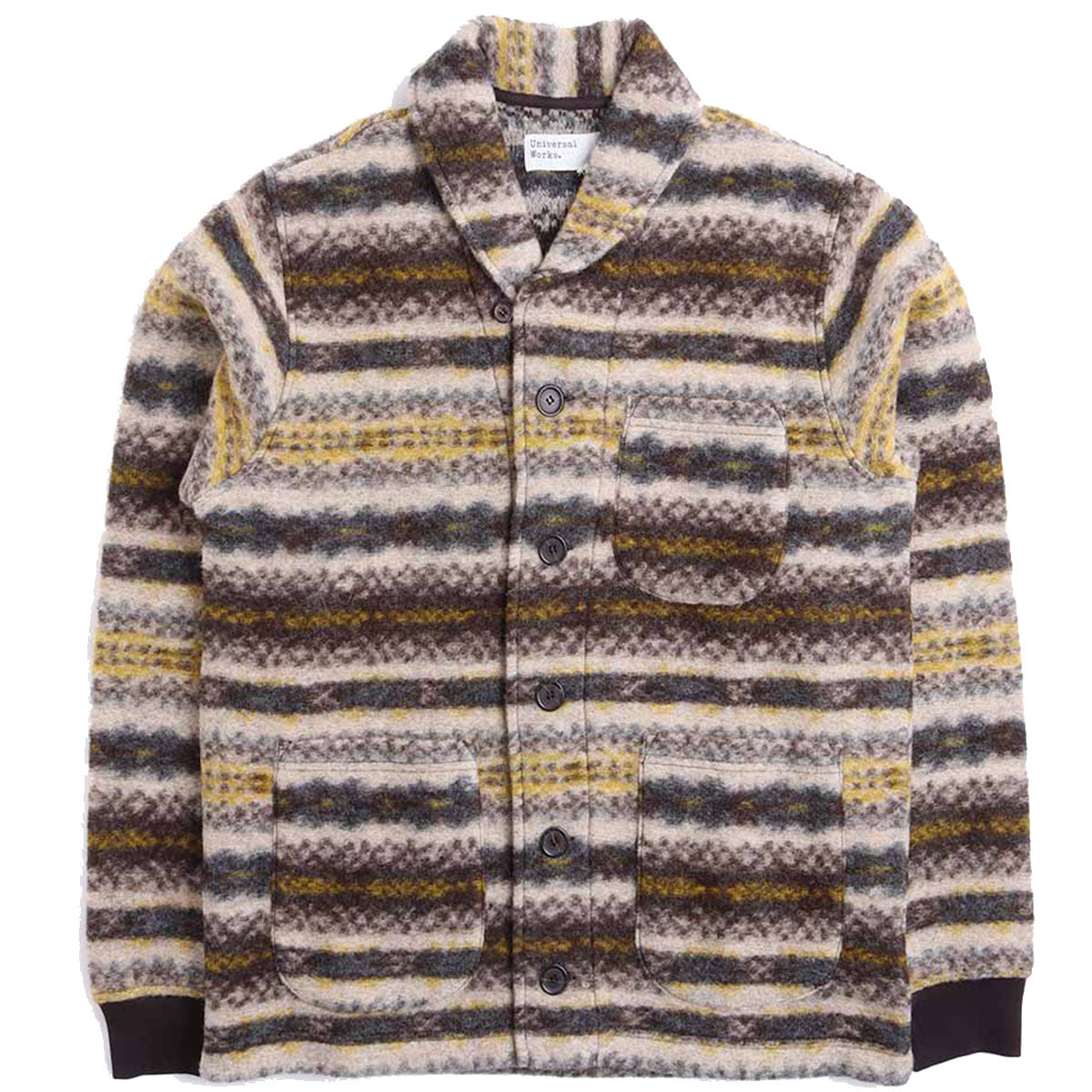 Universal Works Merino Mix New York Cardigan Fairisle