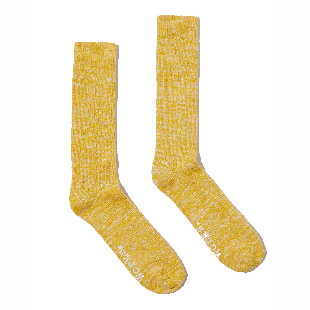 Universal Works Slub Knit Slub Sock Yellow