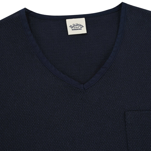 Kappy Design Woven Cotton Vest Navy