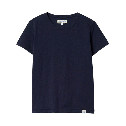 Merz b. Schwanen SCT04.01 Slub Pima Cotton T-Shirt Deep Blue