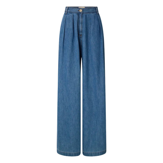 Sessun Diegui Pleated  Pants Mid Blue